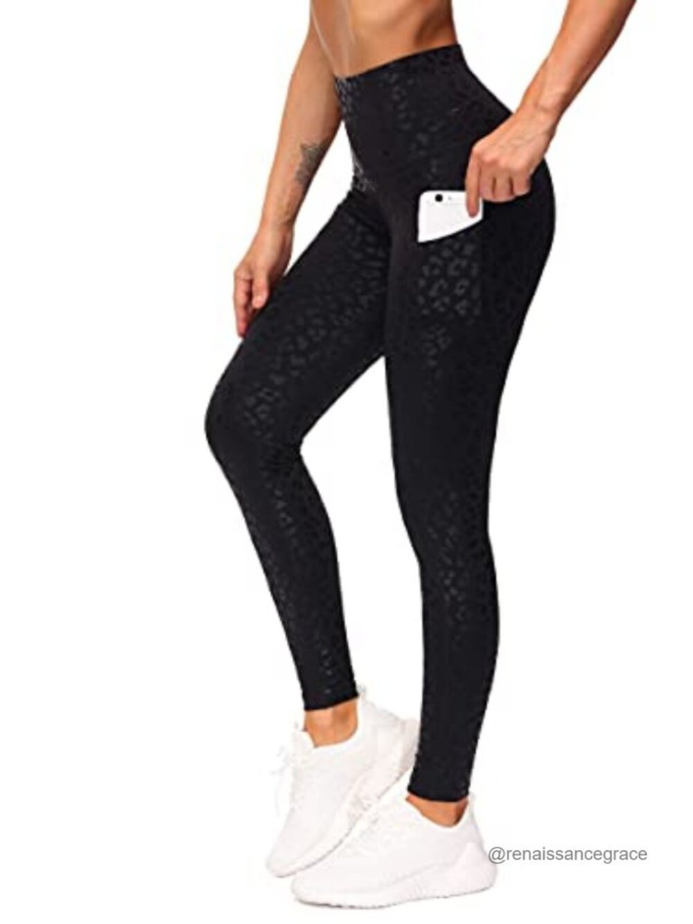 High Waist Yoga Leggings with Pockets Tummy Control Workout Pants